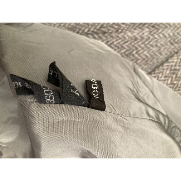 Vintage 70s Wool Blazer 1970s Blue Gray Herringbone Retro Spring Size Medium S/M - Picture 5 of 6